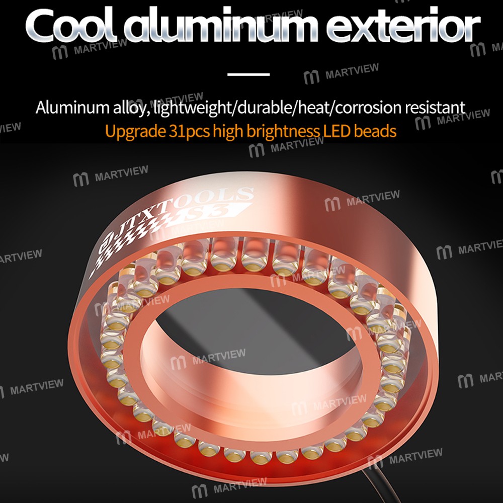 jtx s3-aluminum-alloy-31pcs-high-brightness-led-microscope-dustproof-light-source-8