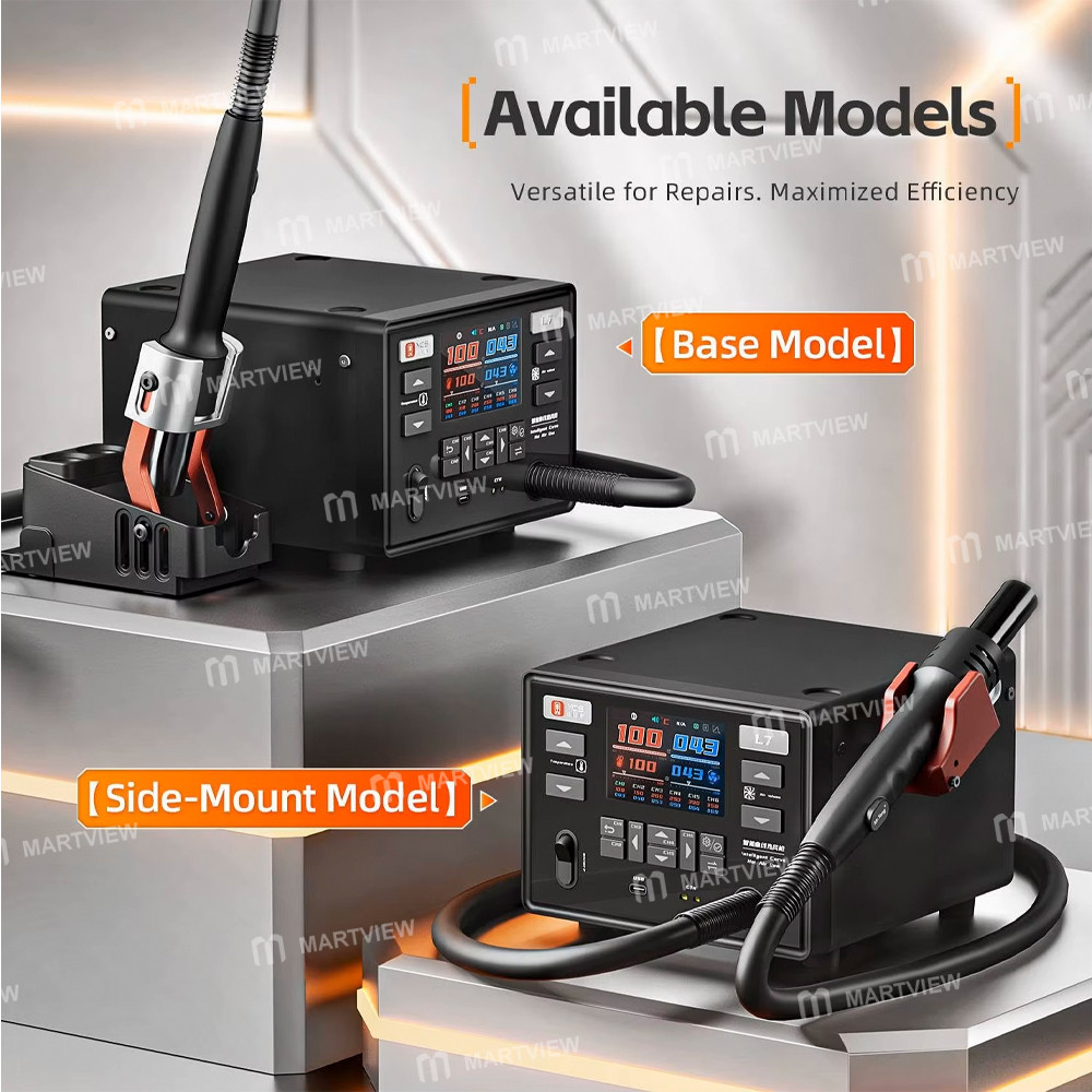 ycs l7-1400w-high-power-smart-automatic-temperature-system-curved-hot-air-gun-station-with-automatic