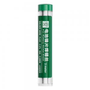 Xuanxing 0.8mm Portable No-clean Leaded Battery Nickel Sheet Soldering Tin Wire - 3 Meter