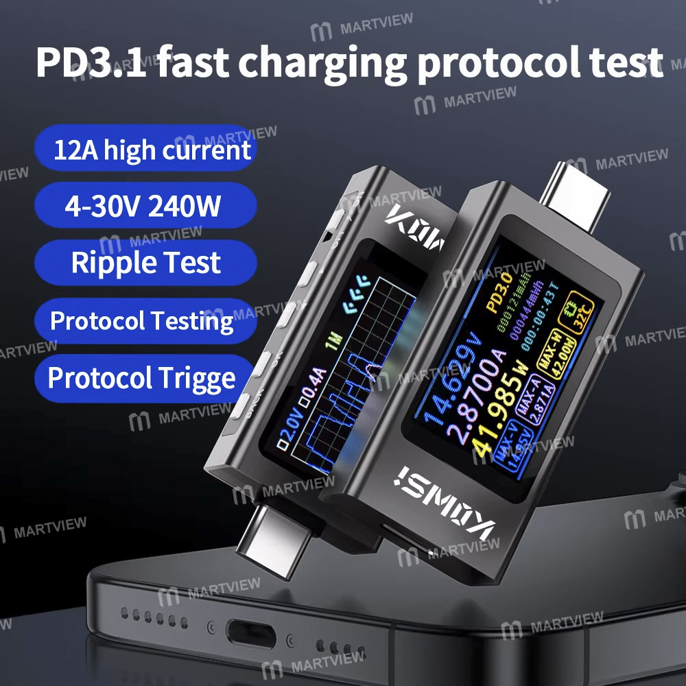 kws x1-type-c-multifunctional-voltage-current-power-meter-supports-ripple-testing-and-charging-proto