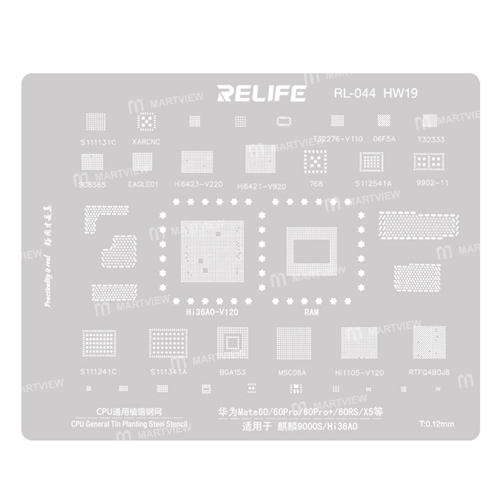 relife hw19-hi36a0-v120-cpu-bga-reballing-stencil