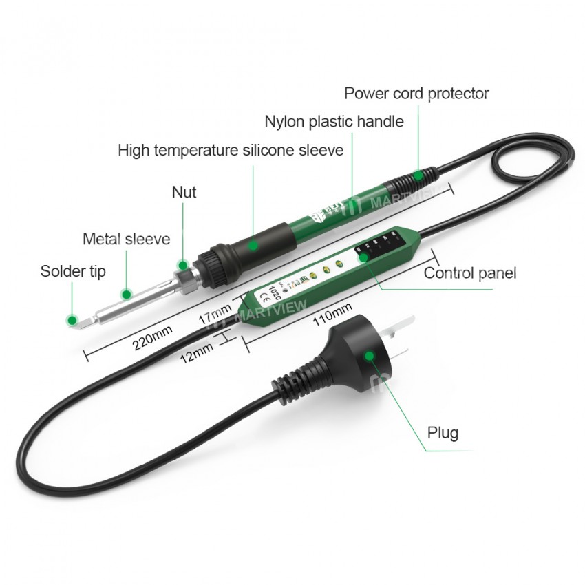BST-102C 90W Portable Anti-static 5-speed Adjustable Temperature Electric Soldering Iron