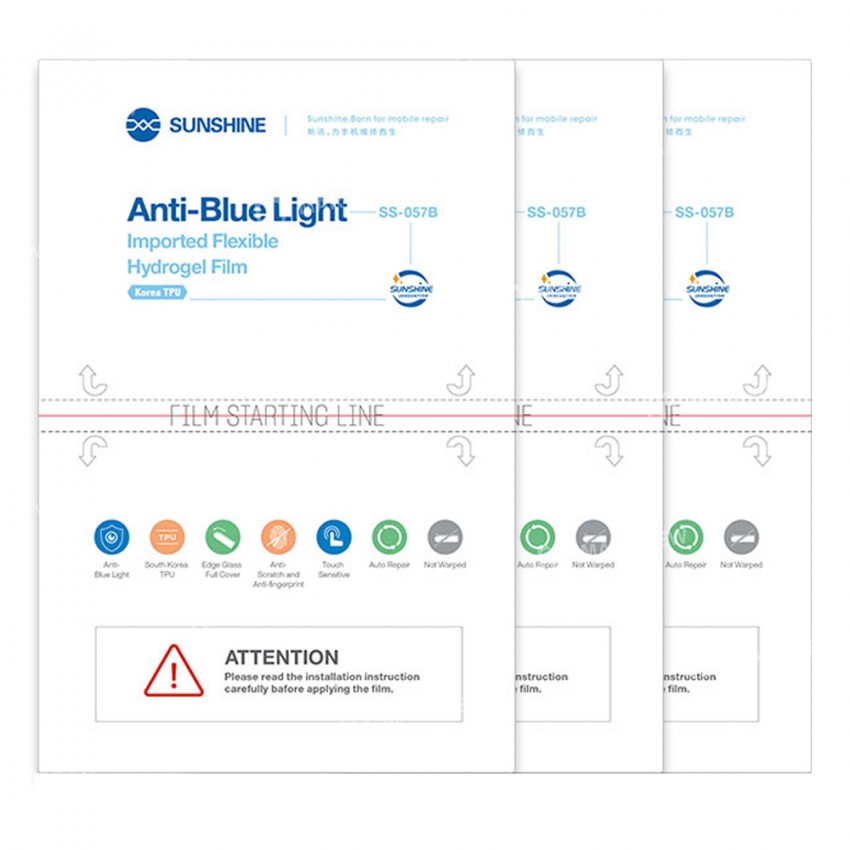 Sunshine SS-057B Anti-blue Light Imported Hydrogel Screen Protector for SS-890C Cutting Machine - 50