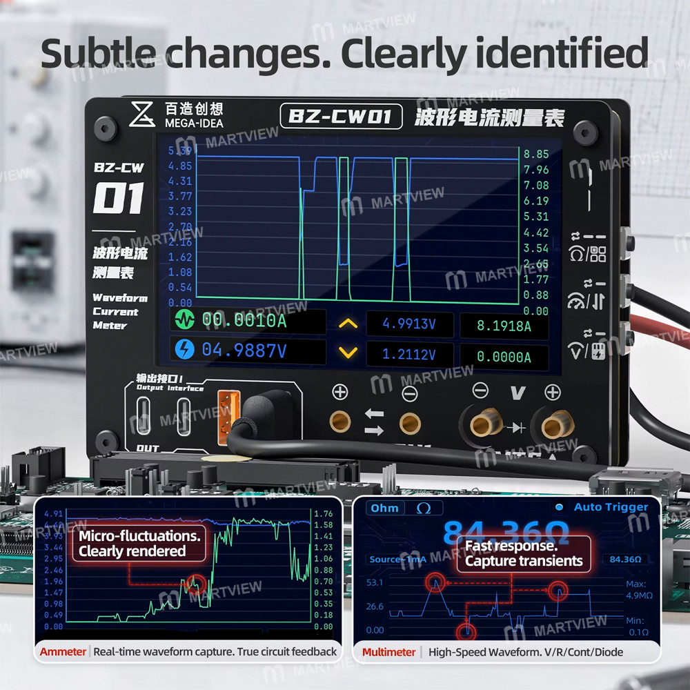 mega idea-bz-cw01-waveform-current-meter-with-waveform-detection-and-host-computer-functions-4