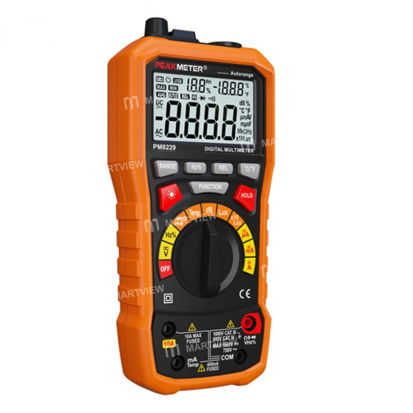 peakmeter ms8229-5-in-1-auto-range-dmm-digital-multimeter-with-noise-temperature-luminance-test-func