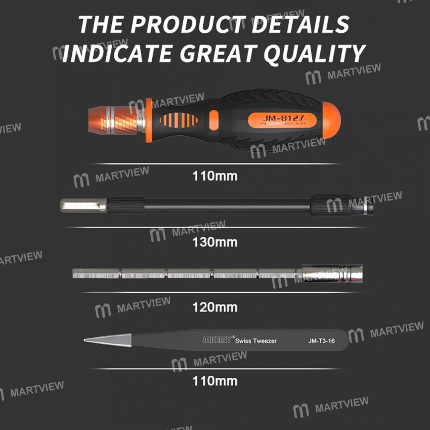 JAKEMY JM-8127 (53-in-1)Interchangeable Magnetic Precision Screwdriver Tools Kit