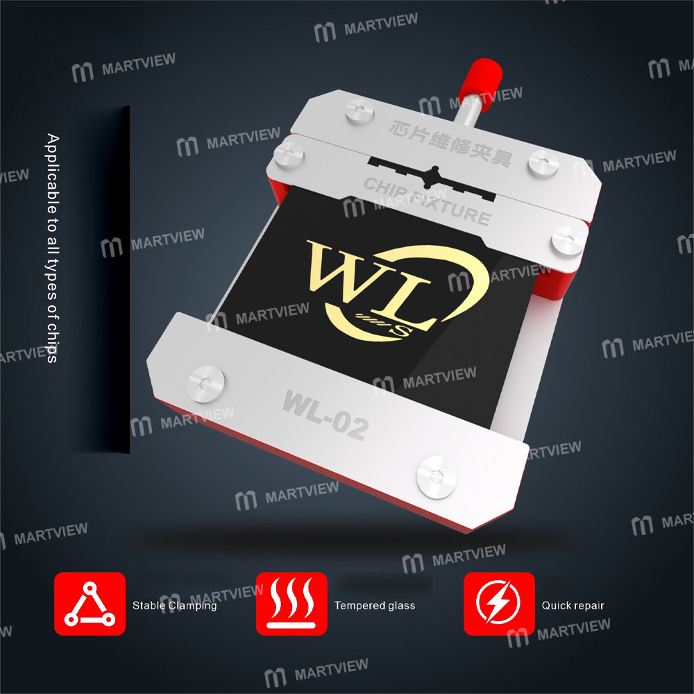 wl wl-02-press-to-lock-dual-spring-quick-lock-chip-fixture-for-ic-glue-removal-soldering-repair-4