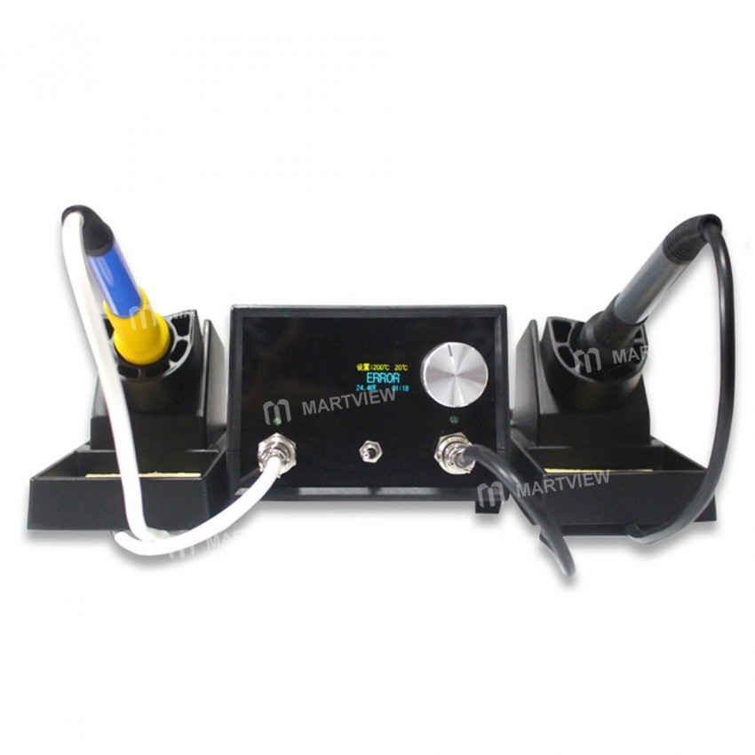 HYTBOX Double Handle Digital Thermostatic Electric Soldering Iron for iPhone Motherboard BGA Chip