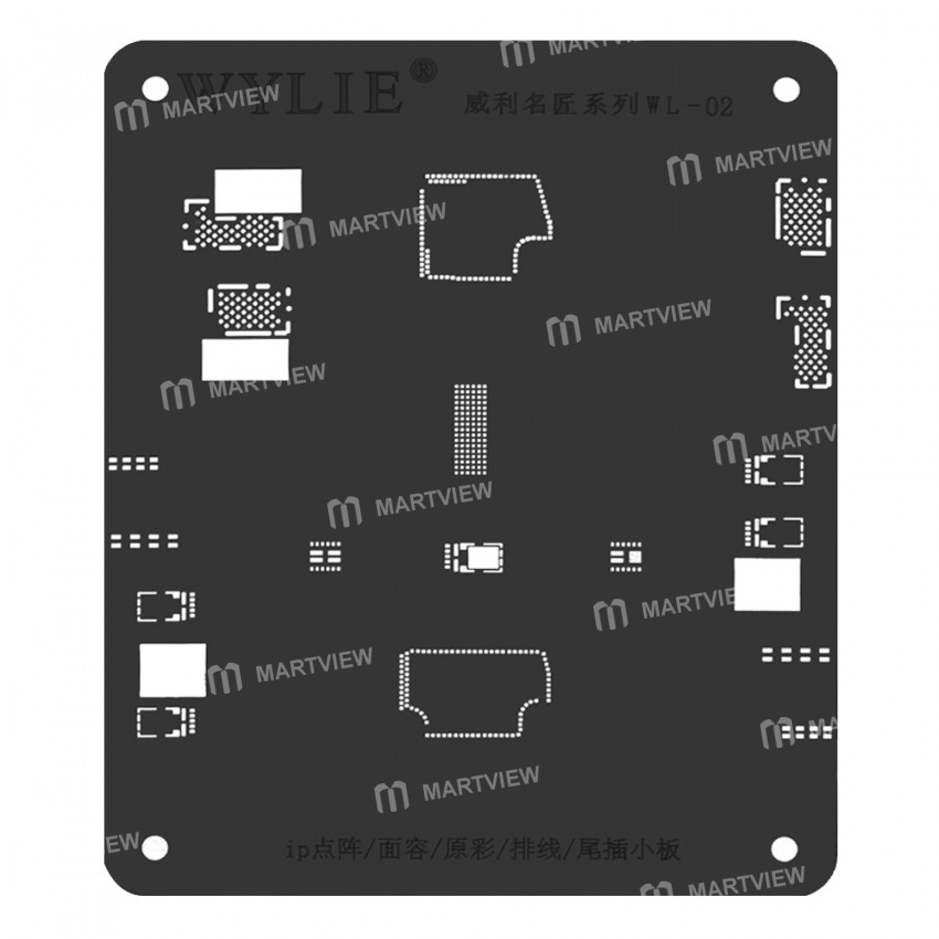 Wylie WL-02 True Color LCD Screen Cable Tin Template For iPhone X/XS Max/XR/11Pro Max Dot Matrix Fac
