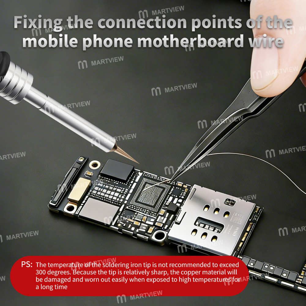 lanrui s01-c210-si-soldering-iron-tip-with-5pcs-ultra-sharp-needles-for-screen-motherboard-flying-wi