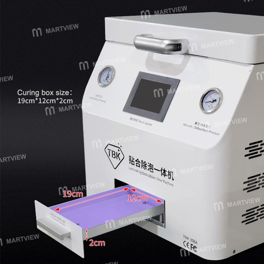 TBK-308A UV 15inch 3in1 OCA Laminating Defoaming Integrated Machine With UV Ultraviolet Curing Box
