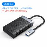 Orico CL4T 4-in-1 Universal USB/Type-C Card Reader for SD/TF/CF/MS Memory Smart Card