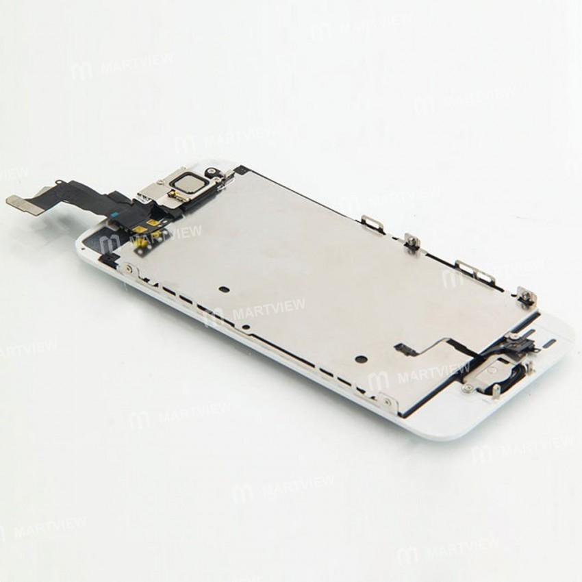 Replacement OEM iPhone 5s LCD with spareparts home button earphone camera etc white