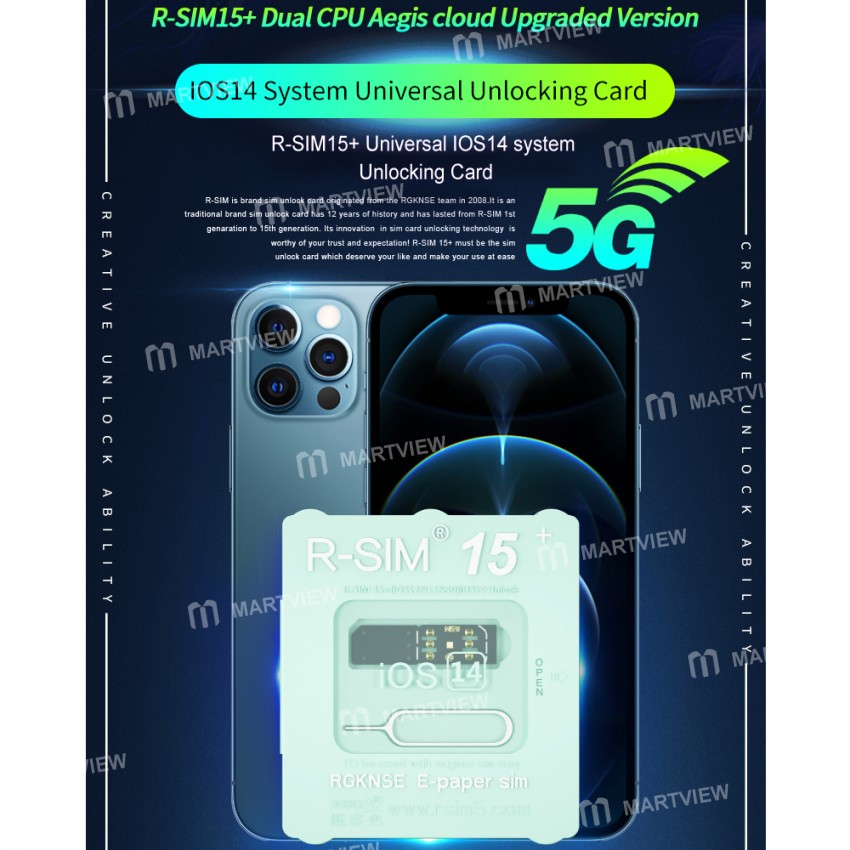 Replacement r sim 15 dual cpu aegis cloud upgraded version ios14 system universal 5g unlocking card