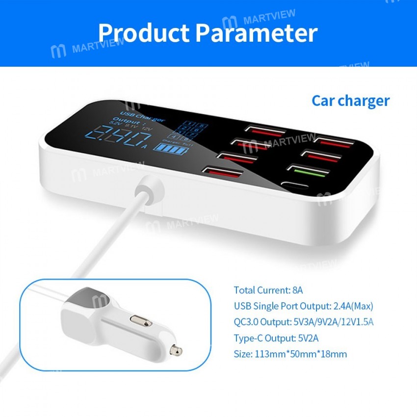 8 port-usb-qc30-quick-charging-intelligent-vehicle-charger-with-led-display-7