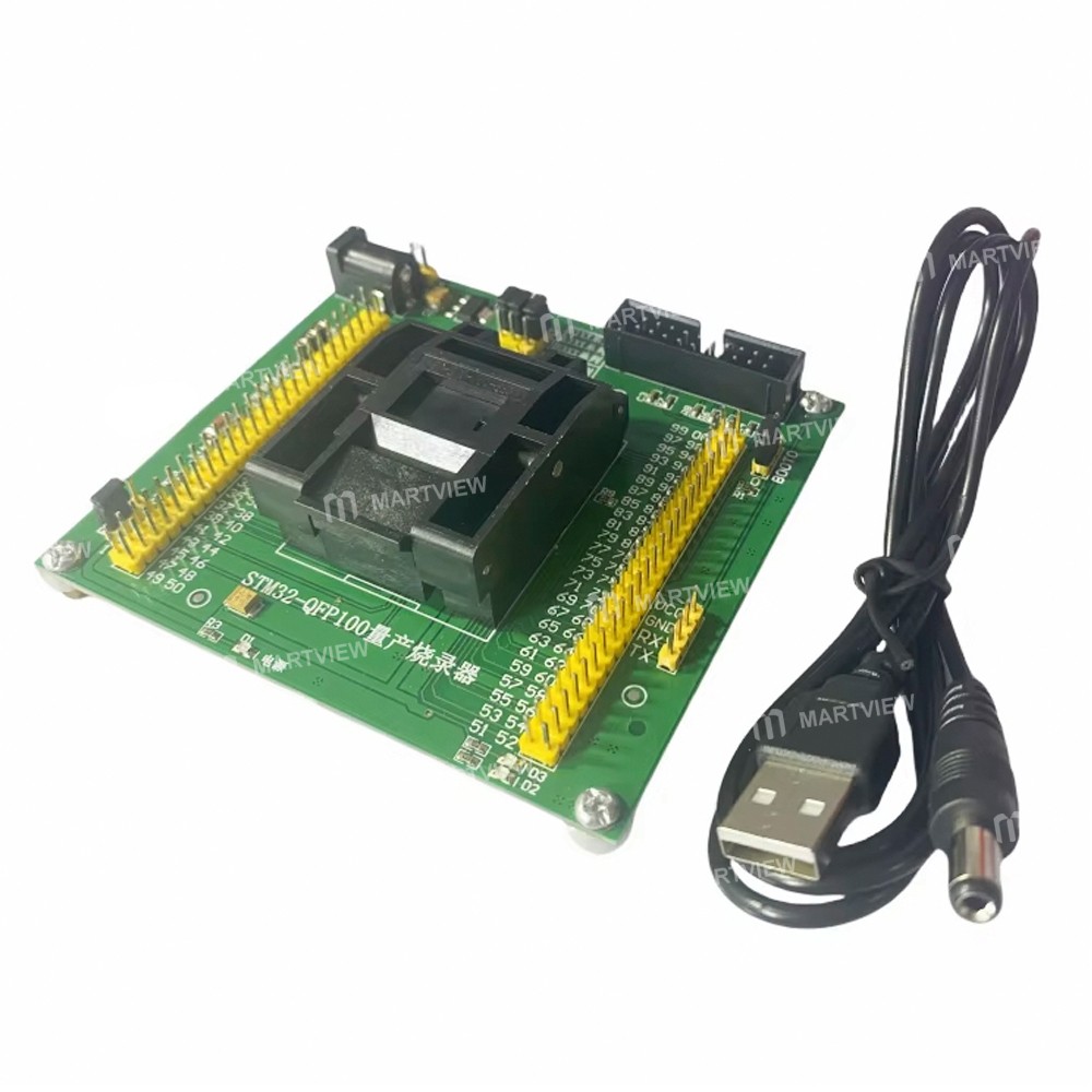 stm32 qfp100-mass-production-programming-seat-test-socket-download-tool-3