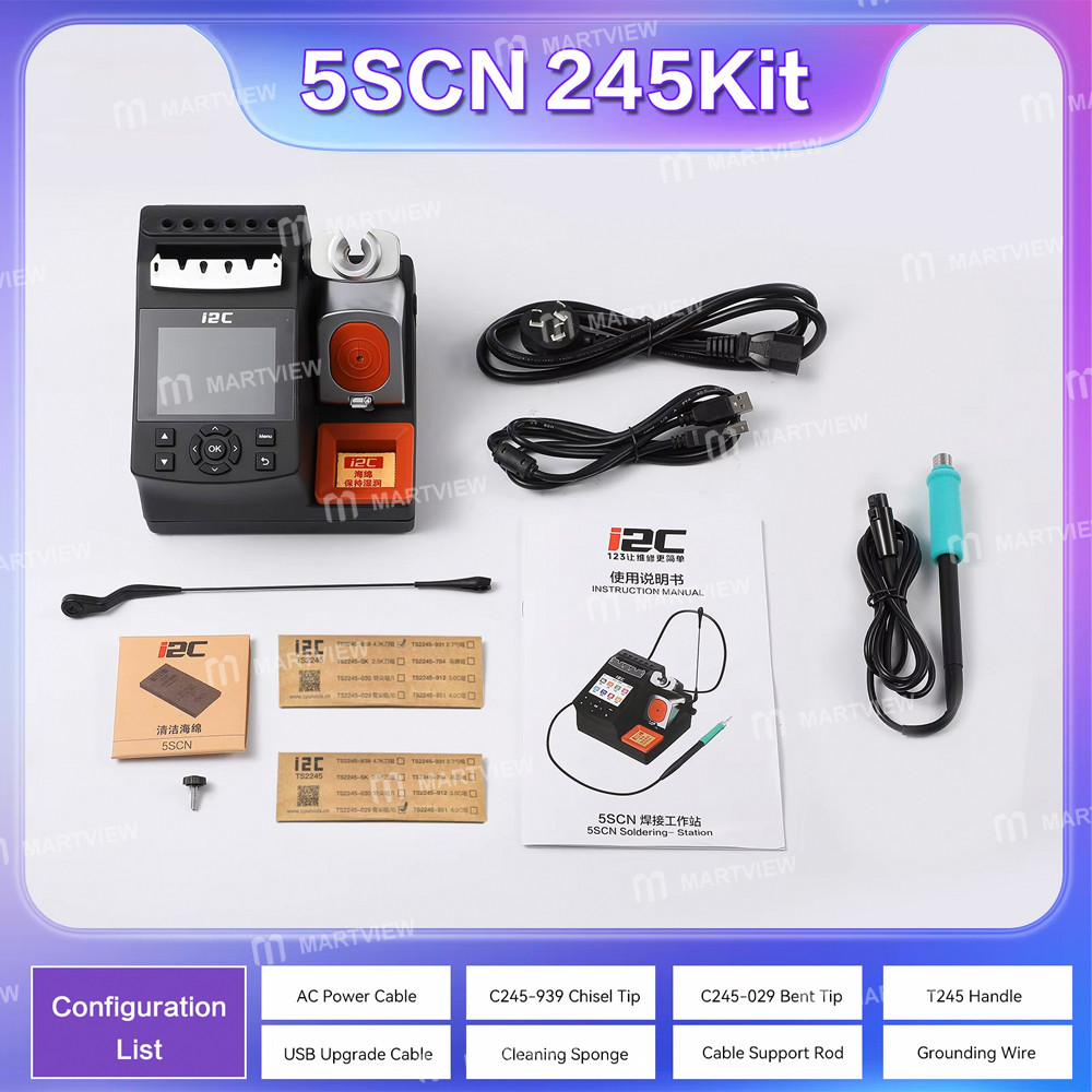 i2c 5scn-200w-high-power-pid-intelligent-temperature-control-c210-c245-industrial-soldering-station-