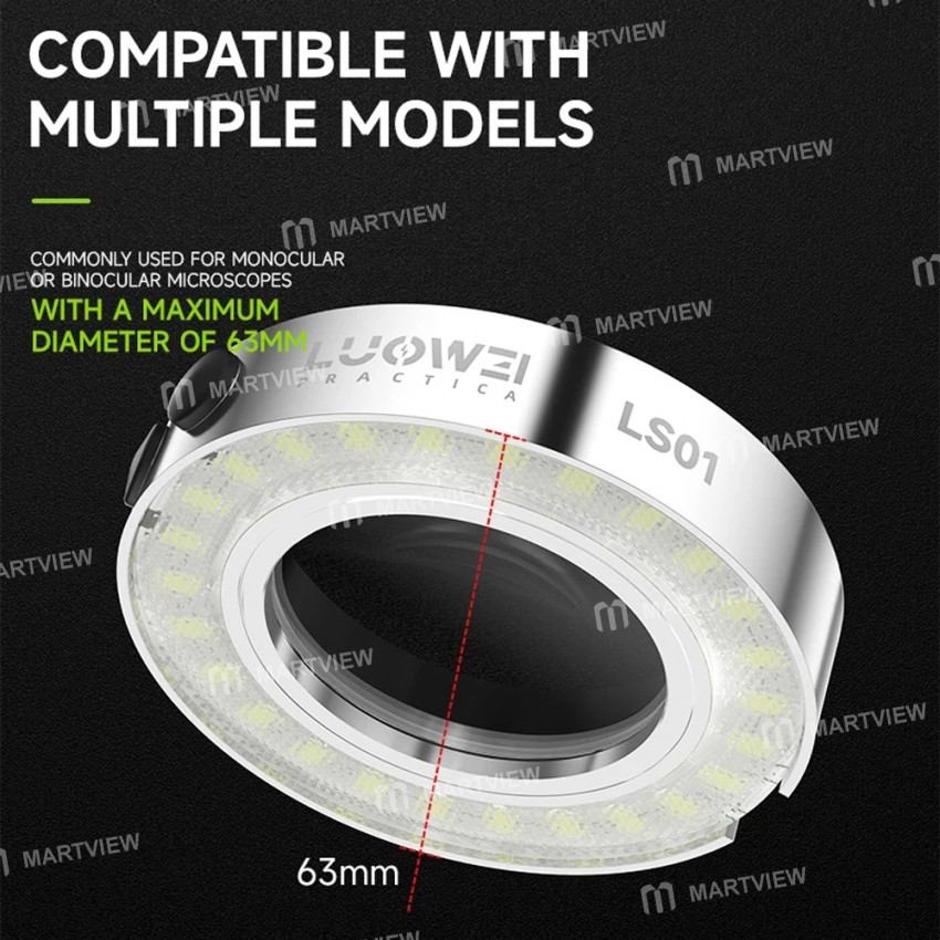 luowei geek-future-26-led-microscope-light-source-support-binocular-trinocular-microscopes-2