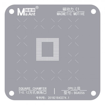 MaAnt Magnetic Power C1 Specialized Tin Planting Stencil for CPU Upper Layer BGA556