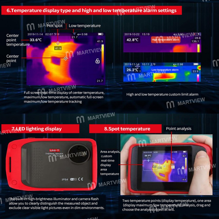 UNI-T UTi120T 10800 Pixels Portable Infrared Thermal Imager