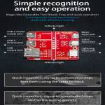 Mega-idea Quick Data Cable Switching Test Board for iPhone / Type-c / Android