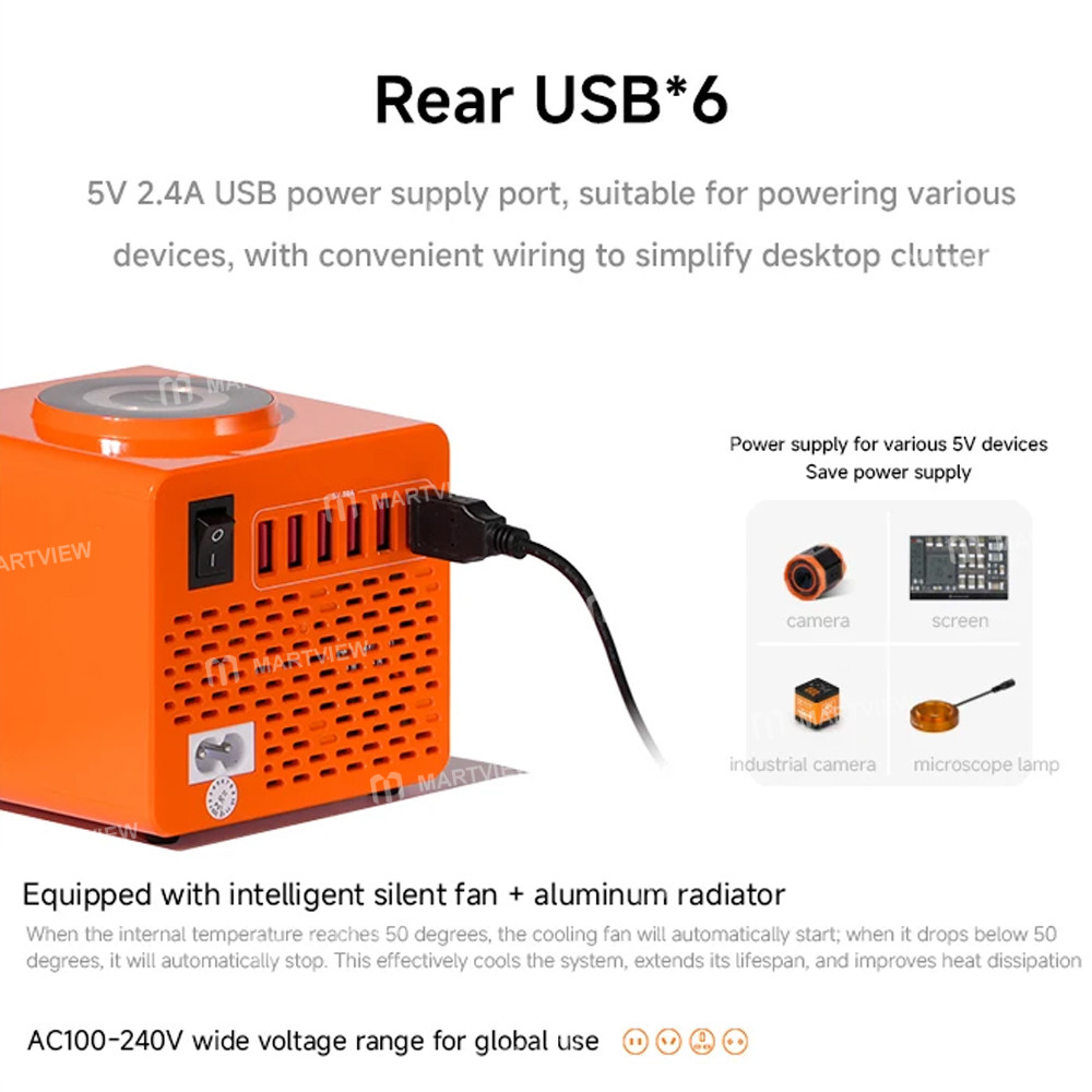 amaoe pow-1-210w-multi-functional-desktop-charger-integrated-power-supply-with-wireless-charging-6