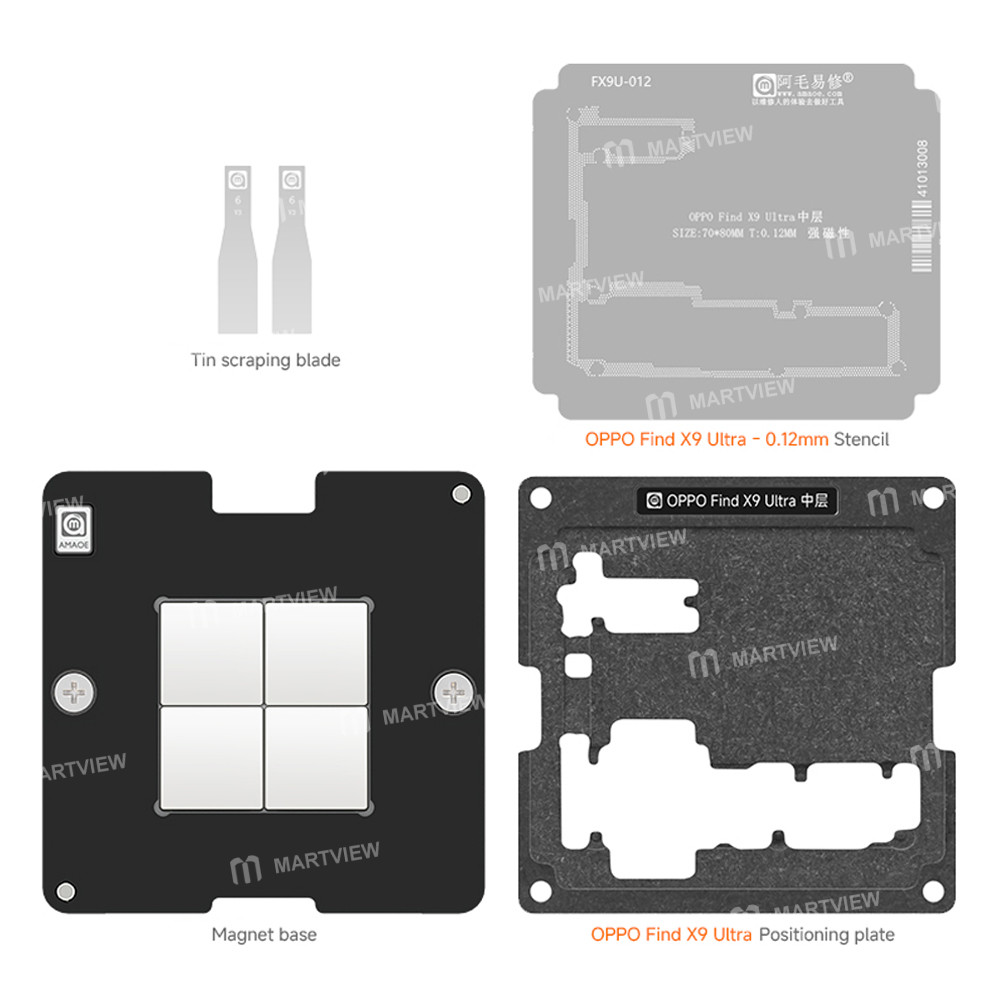 amaoe middle-layer-bga-reballing-stencil-tin-plating-platform-set-for-oppo-find-x9-ultra-2