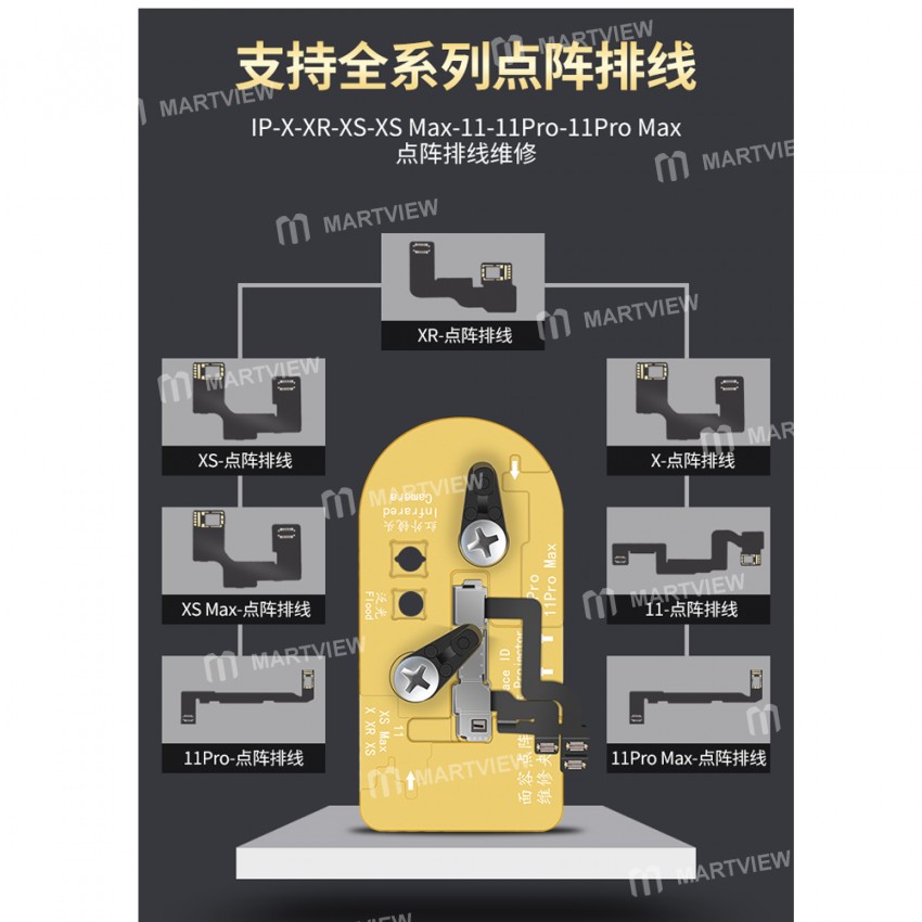 WL Face Lattice Dot Matrix ID Repair Holder Reballing Platform Fixture for iPhone 12 Pro Max / 12 P