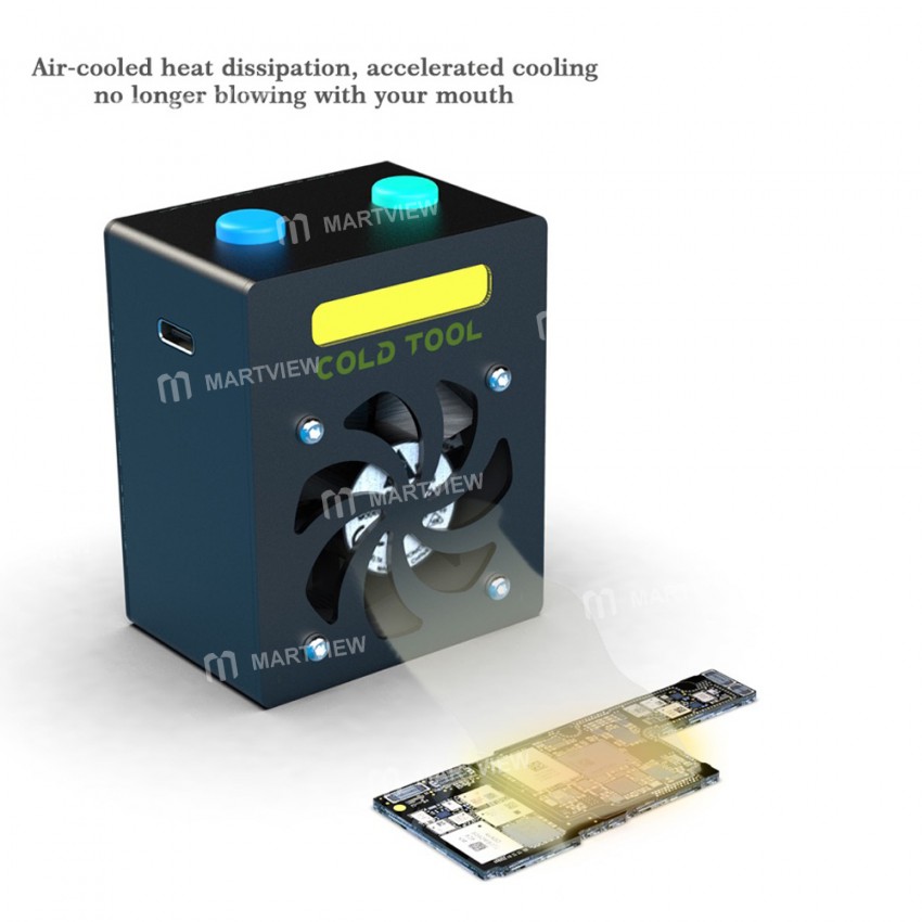 Mini Smoke Exhaust Fan with LED Lighting for Mobile Phone Soldering Maintenance