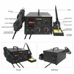 Solnde 852AD+ 2-in-1 Dual Digital Display Hot Air Gun Soldering Station for Motherboard BGA Repair