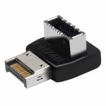 USB 3.1 Type-E 90 Degree Interface Steering Elbow with Shell for Computer Motherboard
