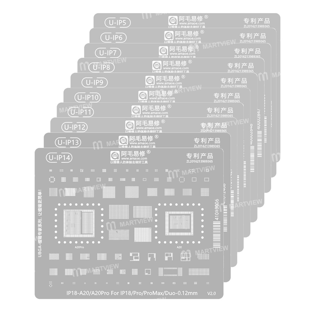 amaoe 10-in-1-iphone-series-cpu-comprehensive-bga-reballing-stencil-set-for-iphone-8-to-18pro-max-1