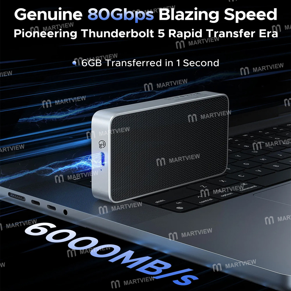 orico x50pro-aluminum-alloy-thunderbolt-5-80gbps-m2-nvme-ssd-enclosure-supports-expansion-up-to-8tb-