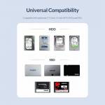 Orico 2526C3-BK 2.5-inch SATA to USB 3.1 Type C External HDD Enclosure for 2.5 Inch SSD and HDD 7-9.