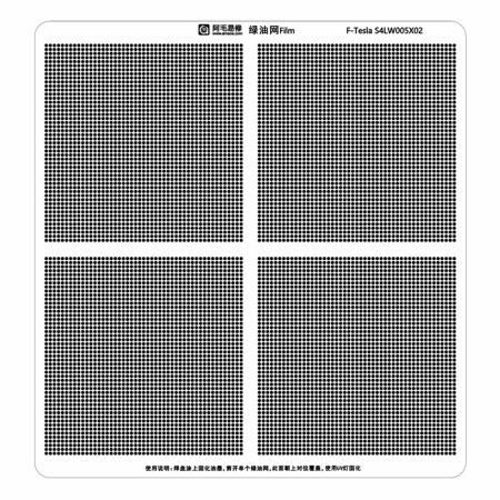 Amaoe F-Tesla S4LW005X02 Green Oil BGA Reballing Stencil for Tesla S4LW005X02 Main Control Chip