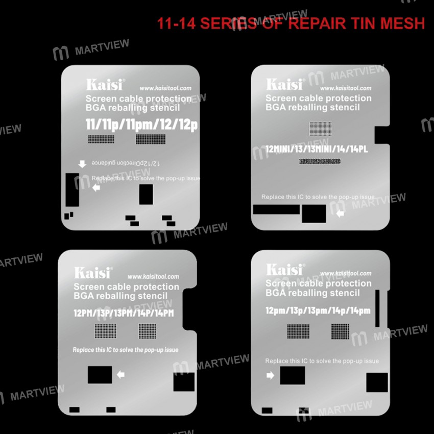 kaisi lcd-screen-cable-protection-bga-reballing-stencil-for-iphone-11-to-14pro-max-2