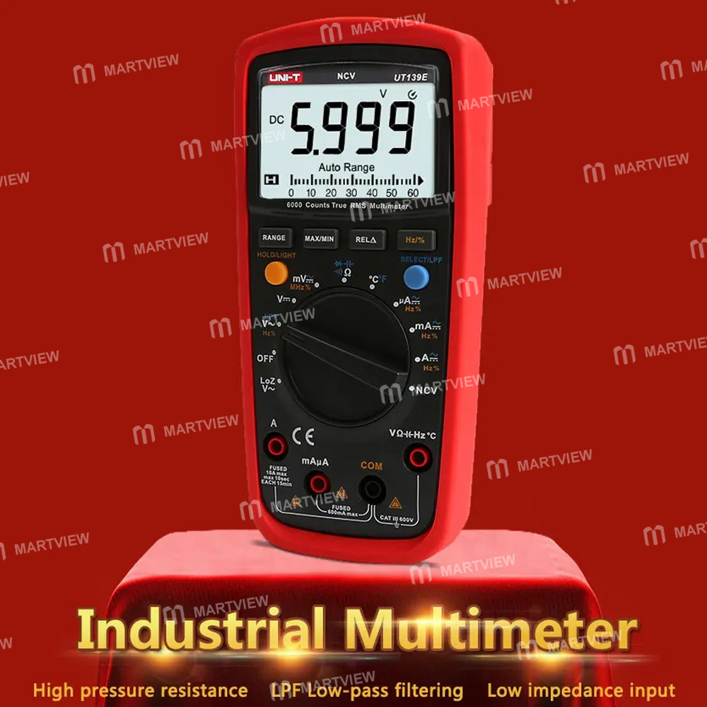 uni t-ut139e-true-rms-digital-multimeter-with-loz-low-impedance-input-and-lpf-low-pass-filter-functi