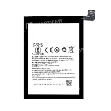 Battery Replacement for One plus 3t / 1+3t / BLP633- Grade AAA quality
