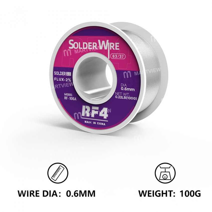 rf4 rf-106a-100g-06mm-63sn-lead-free-rosin-core-solder-tin-wire-2