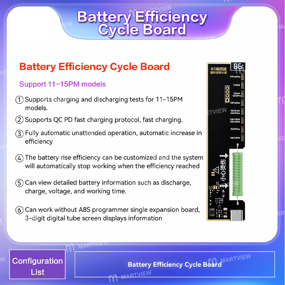 i2c a8s-i6s-programmer-battery-dot-matrix-original-color-earpiece-camera-face-id-repair-boards-15