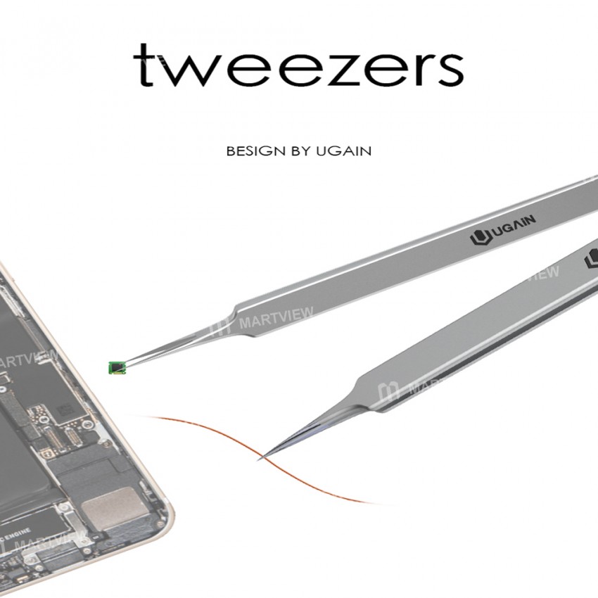 UGAIN AAA-14 AAA-12 Precision Jump Wire Non-Magnetic Stainless Steel Tweezer