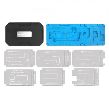 relife rl-601t-18-in-1-middle-layer-tin-planting-bga-reballing-platform-set-for-iphone-x-to-15pro-ma