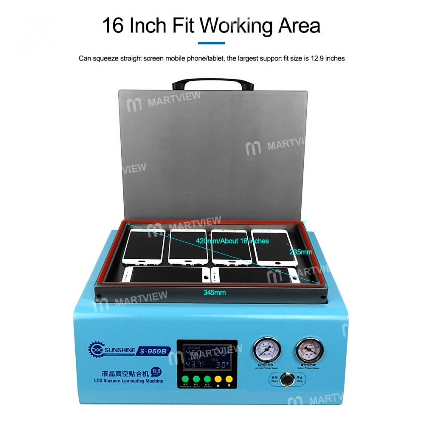 Sunshine S-959B Portable Oversized 16 inches LCD Screen Vacuum Laminating Machine
