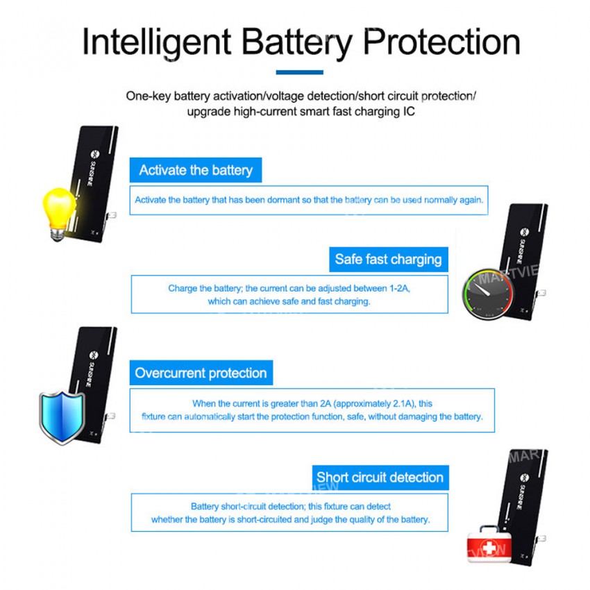 Sunshine SS-915 V7.0 Universal Battery Activation Board for iPhone 4 to 13Pro Max Samsung Huawei