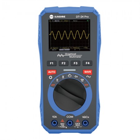 Sunshine DT-24 Pro 2-in-1 Digital Display Data Storage Oscilloscope Multimeter with Waveform Capture