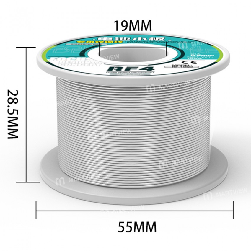 RF4 RF-106D 100G 0.6mm High Purity Lead-free Solder Wire Dedicated for Mobile Phone Battery Board