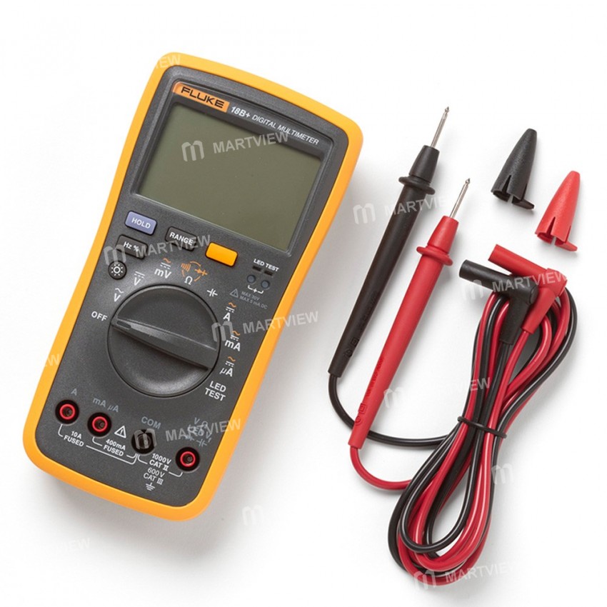 Fluke 18B+ AC DC Auto Range LED Test Digital Multimeter Meter Tester