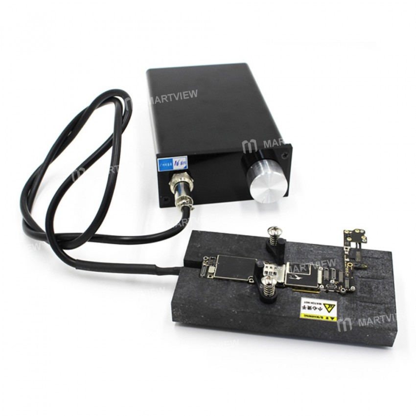 HYTBOX Digital Thermostatic Electric Soldering Iron with Preheating station Fixture holder for iPhon