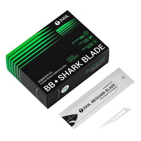 2uul DA18 BB Shark Blade Series High-Carbon Steel No.11 Blade - 100Pcs