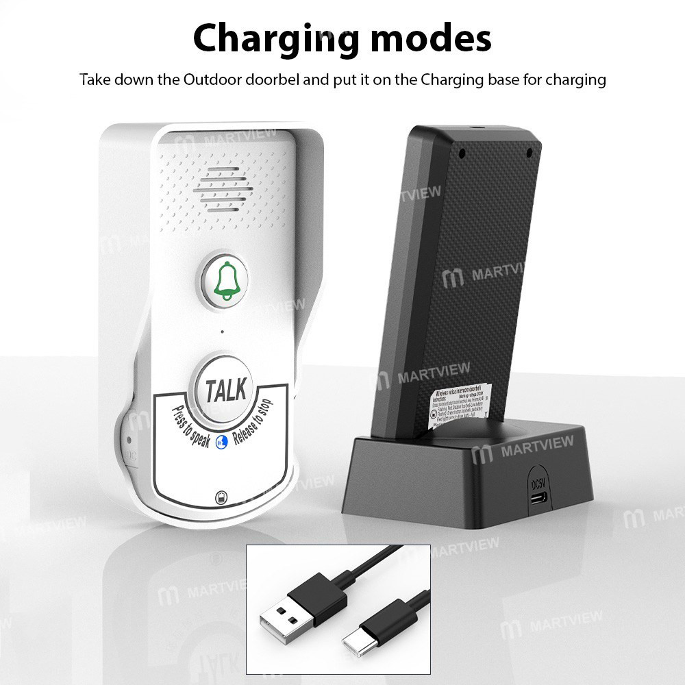 wireless doorbell-intercom-rechargeable-smart-4